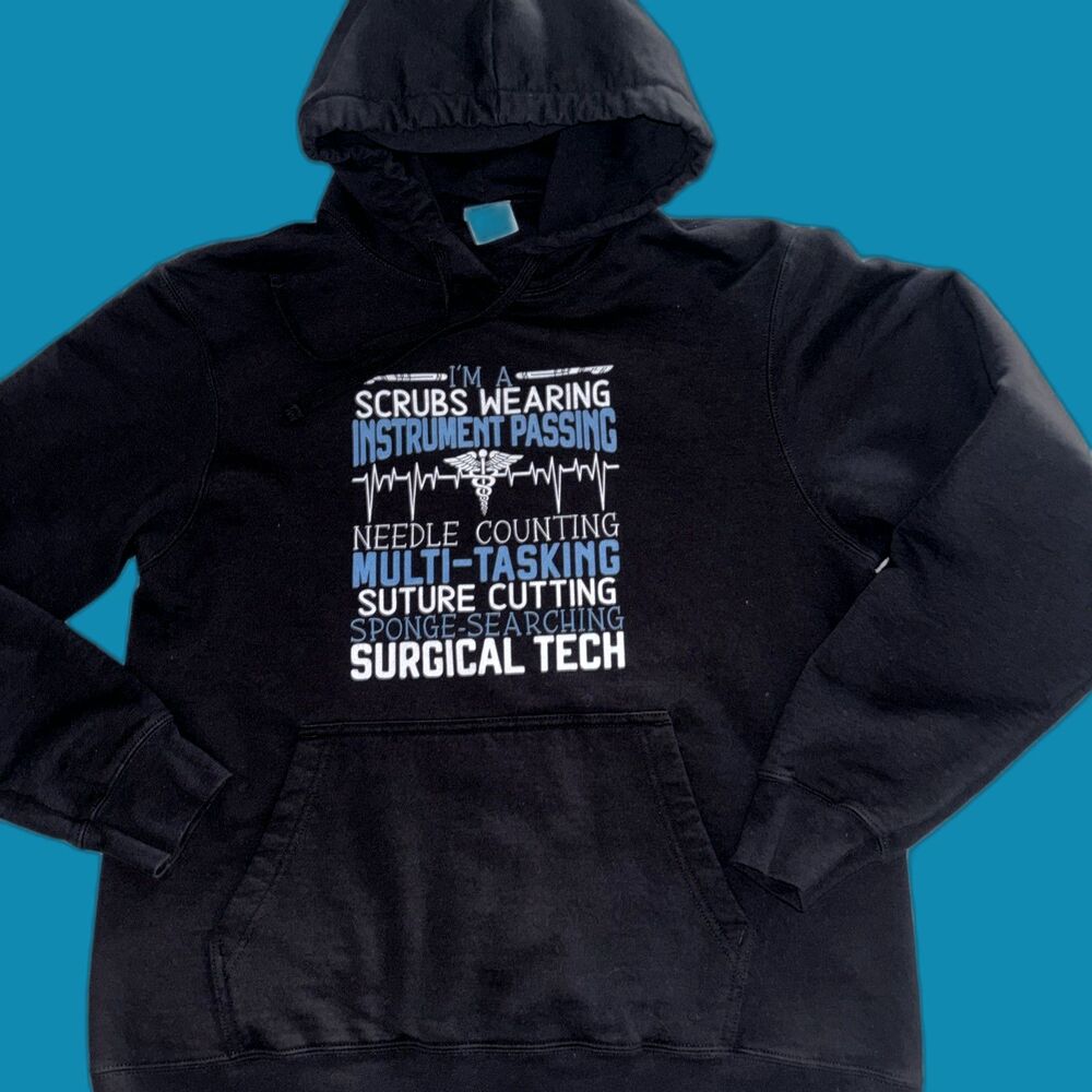 Women’s Surgical Tech Black Hoodie Medium
